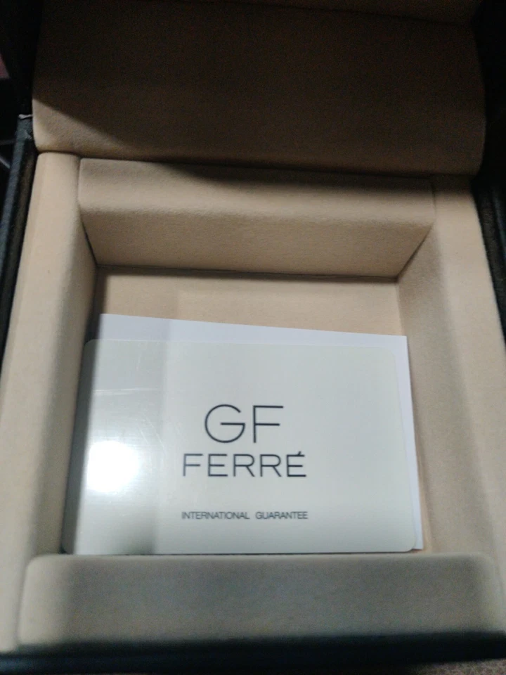GF Ferre GF.9085L/13 A Women's Black Band Gold Tone Watch New In Box MSRP 1450. - Image 4 of 4