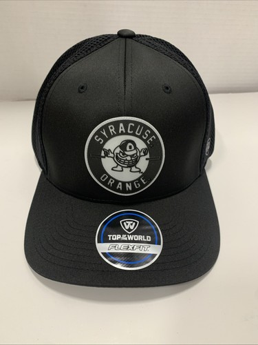 Syracuse Orange Top Of The World Flex Fit New Black Hat Cap OSFM