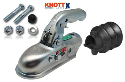 KNOTT KK14-B bis 1400kg Kugelkupplung Ø45mm rund 2x M12 Schraubensatz FALTENBALG