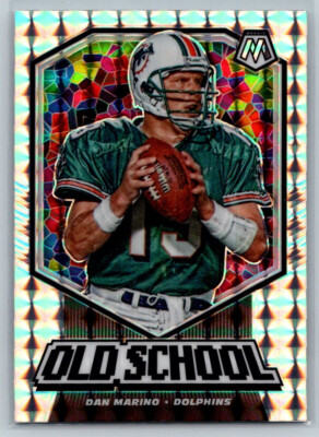 2020 Panini Mosaic Football Dan Marino Old School Silver Mosaic Prizm OS6 TC4446