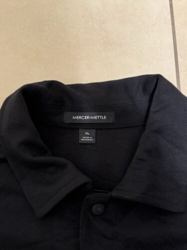 MENS MERCER + METTLE BLACK LARGE BUTTON DOWN XL NFL ON FOX SIDE PATCH - Picture 4 of 6