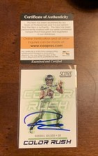 2018 Score Color Rush Russell Wilson #9 Autographed With COA