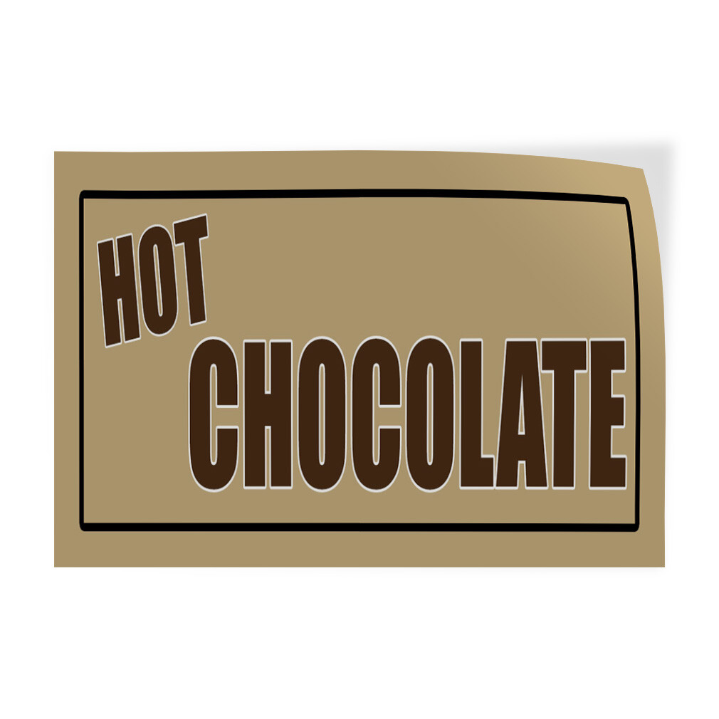 Decal Stickers Hot Chocolate Food Fair Promotion Business Vinyl Store Sign Label