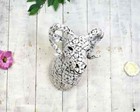 Sheep Ram Wall Decoration Lace Animal Head Hanging Figure Plaque Sign White 38cm