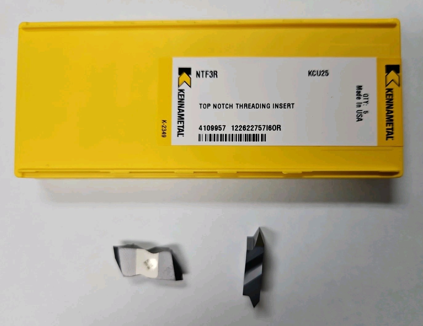 Kennametal NTF3R Grade KCU25 Item# 4109957 (lot of 5 inserts)