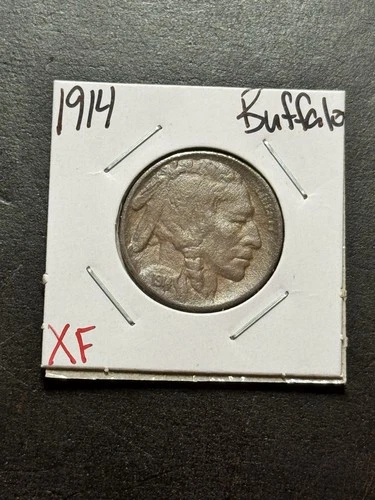1914 P Buffalo Nickel XF Extra Fine Detail Better Date US 5c Type Coin (Raw19096