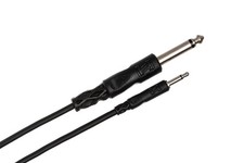 Hosa CMP-303 Mono Interconnect, 3.5 mm TS to 1/4 Inch TS, 3 Feet 3-Feet, Black