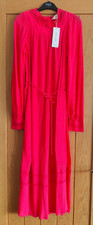 M&S Per Una Crinkle Belted Midi Dress UK 10/14/22 Reg