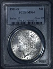 1901-O $1 MORGAN SILVER DOLLAR KM# 110 PCGS MS 64 A6486