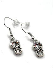 Brighton Infinity french wire custom earrings NWOT