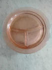 (4) McBeth Evans Pink Depression Dogwood Patt  Grill Dinner Plates -