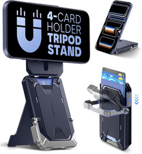for Magsafe Wallet Phone Stand Heavy-Duty, 4 Card Holder  Built-In RFID  Adju