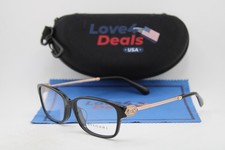 NEW BVLGARI BV 4180-B-F 501 BLACK GOLD CRYSTALS AUTHENTIC EYEGLASSES 54-16