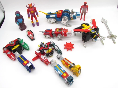Vtg 1980's Voltron Lions Diecast + Matchbox Voltron Parts Figures Sword Lot