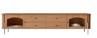Schickes Braunes Tv-Lowboard Robustes Wohnzimmer Holz Sideboard