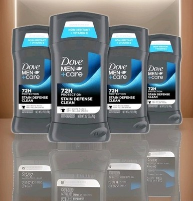 Dove Men+Care Deodorant Stick Stain Defense Cool, Anti-WhiteMark 4 in Total NEW!