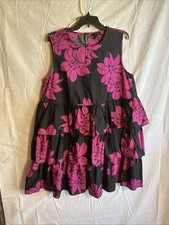 Who What Wear  Dress -Women's Sleeveless Multi Tiered  Large
