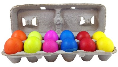 Confetti-Filled Eggs in Assorted Colors Made from Real Eggshells (Cascarones)...