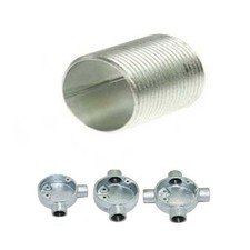 20mm Galvanised Screwed Nipples Couplers, Electrical Conduit Cable Wire Fittings