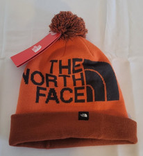 The North Face Ski Tuke V Orange Pom Beanie One Size New with Tags