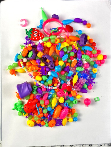 Pop-It Snap Beads Jewelry Bracelet Necklace Lot 11.5 oz Bag Multi Color/Shape
