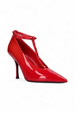  Valentino Garavani Rockstud Ankle Strap Pump in Red