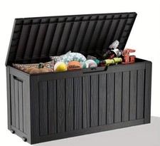 Storage Unit 300LB WeightLockable Resin Deck Box Weatherproof In/Outdoor Storage