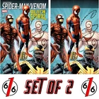 🔥🕷️ AMAZING SPIDER-MAN VENOM DEATH SPIRAL 1 KIRKHAM Variant AB Set LTD 1000