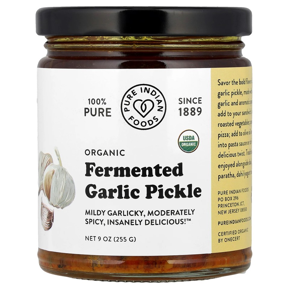 Organic Fermented Garlic Pickle, 9 oz (255 g)