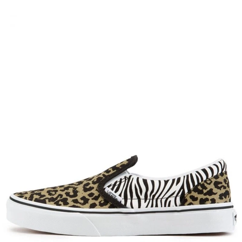 NUEVO Zapatos Vans Clásicos Sin Cordones Leopardo Cebra 5.5Y/Mujeres 7 VN0A4UH82JK Foto 3 de 4