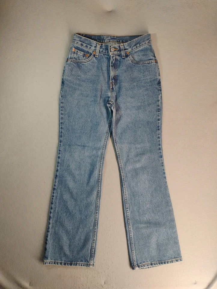VTG Levis 517 Womens Jeans 5 Juniors Blue Boot Cut Low Rise Light Stonewashed - Image 3 of 4