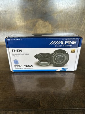 Alpine S2-S30 Next-Generation S-Series 3'' 85W RMS 4 Ohms 2-Way Coaxial Speakers