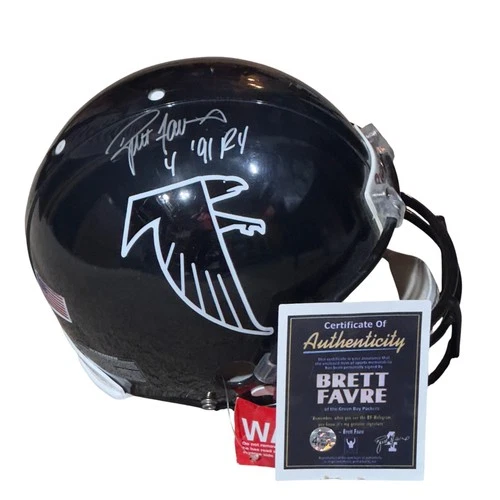 Brett Favre Signed Atlanta Falcons '91 RY Full-Size Pro Helmet w/ COA Packers