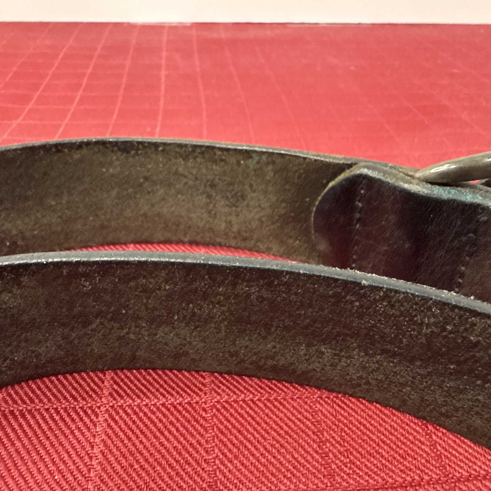 MOSSIMO Solid Dark Brown Well Worn All Leather Be… - image 10