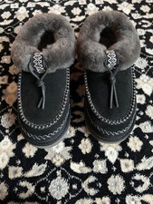 UGG Womens Disquette Alpine Slipper Black - UK 8