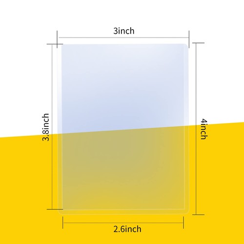 Confezione da 100 Manicotti per Carte in Plastica Rigida 3"x4" Caricatori Superiori per Carte, Baseball Card... - Foto 2 di 5