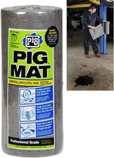 Universal Absorbent Mat Roll 15 In x 50 Ft Light Weight For Oil Coolant