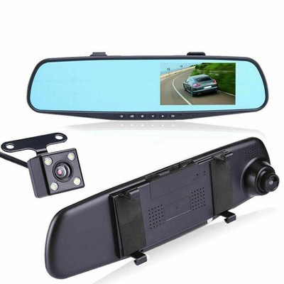 64GB Mirror Card Dash Cam Rear View Dual Dash Camera Front and Rear for Car 