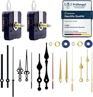Uhrwerk Lautlos 2 StüCk Quarz Mechanismus Mit 5 SäTzen Uhrzeiger Gold 16-22Mm