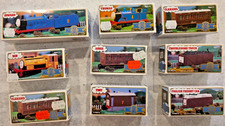 ERTL Thomas Shining Time Station Lot of 9 Gold Rail Engines Cars 1993 MIB