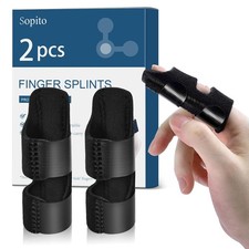 Sopito Finger Splint, 2pcs Finger Brace Support Stabilizer for Index, Middle, Ri