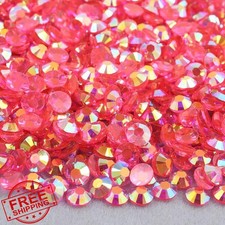 Niziky 4mm Resin Flatback Rhinestones Dark Pink AB Jelly Crystal Crafts 5000PCS