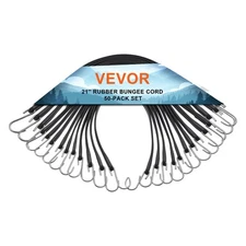 VEVOR 50 Pack Bungee Straps Set 21" Heavy Duty Rubber Bungee Cord w/S-Hook