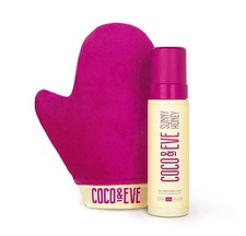 Coco Eve Self Tanner Kit Medium Natural Sunless Tanning Lotion w/ Bronzer  Mitt