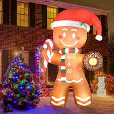 Natale Gonfiabile Omino Di Pan Di Zenzero 240CM: XXL Pupazzo Di Pan Di Zenzero D