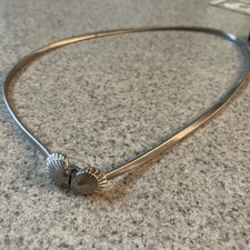 Vintage Gold Silver Metal 32 Inch Stretch BELT Shell Accessocraft 1980s