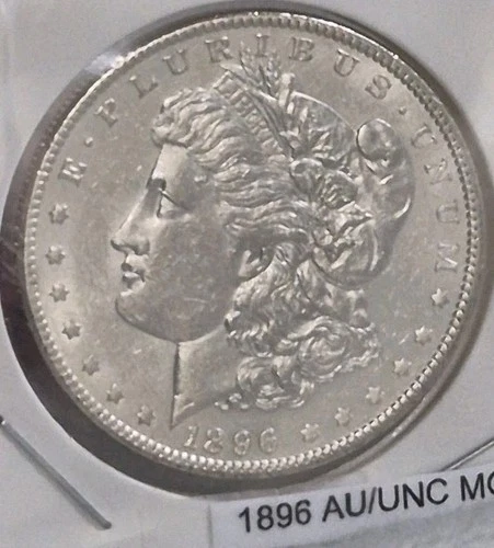 1896-P AU/UNC  Morgan Silver Dollar~NO RESERVE ~Key Date~Private Collection#1728