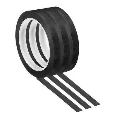 Whiteboard Band 3 Stück, 11mm 0,43 Zoll für abwischbare Marker schwarz