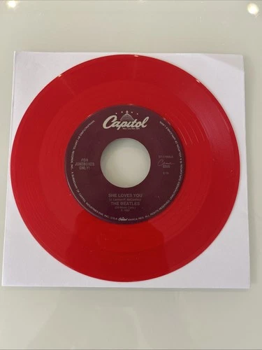 Beatles She Loves You/ I’ll Get You  Capitol/Cema 17688 45rpm RED Vinyl (1994)