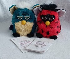 Two Vintage Furby for parts / repair Dragon and Lady Bug